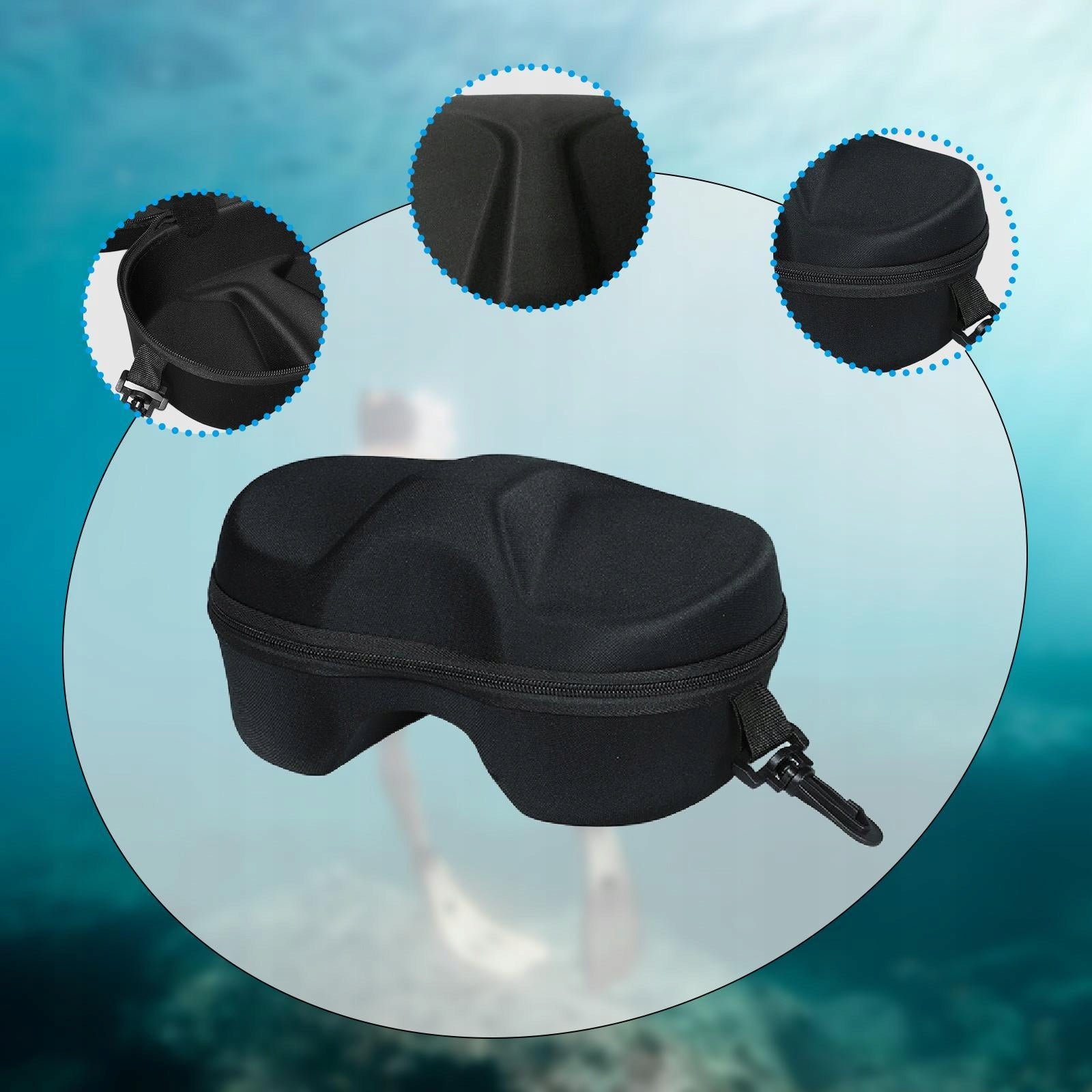 Diving Mask Case Bath Goggles Box with EVA Buckle Color other