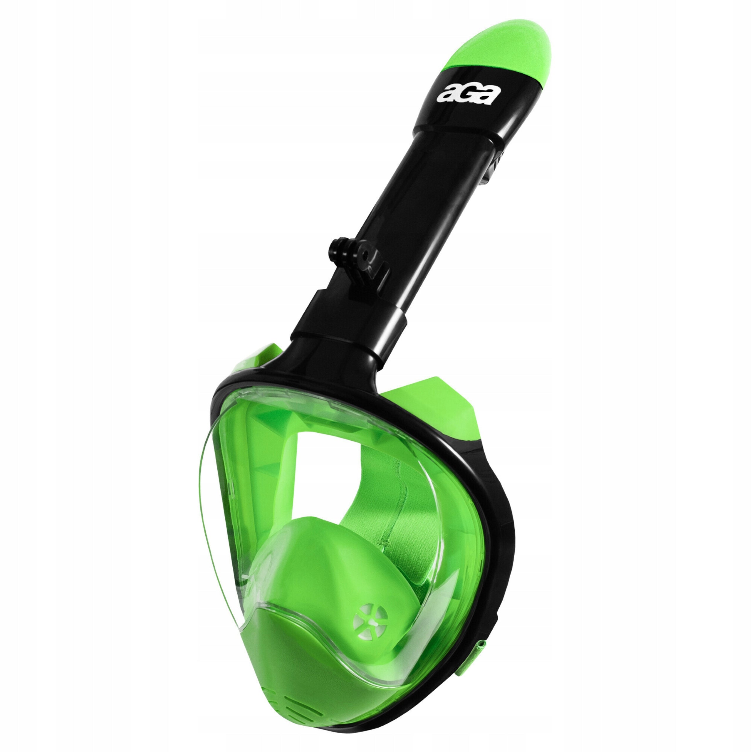 Diving Mask Full Face Diving S/M with Tube GoPro Gren Holder Brand Aga