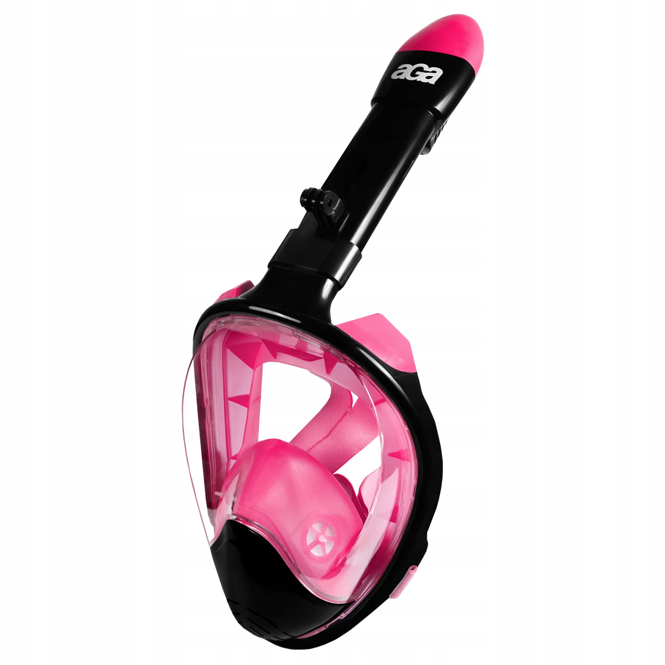 Diving Mask Full Face Diving S/M with Tube GoPro Pink Holder Brand Maverick