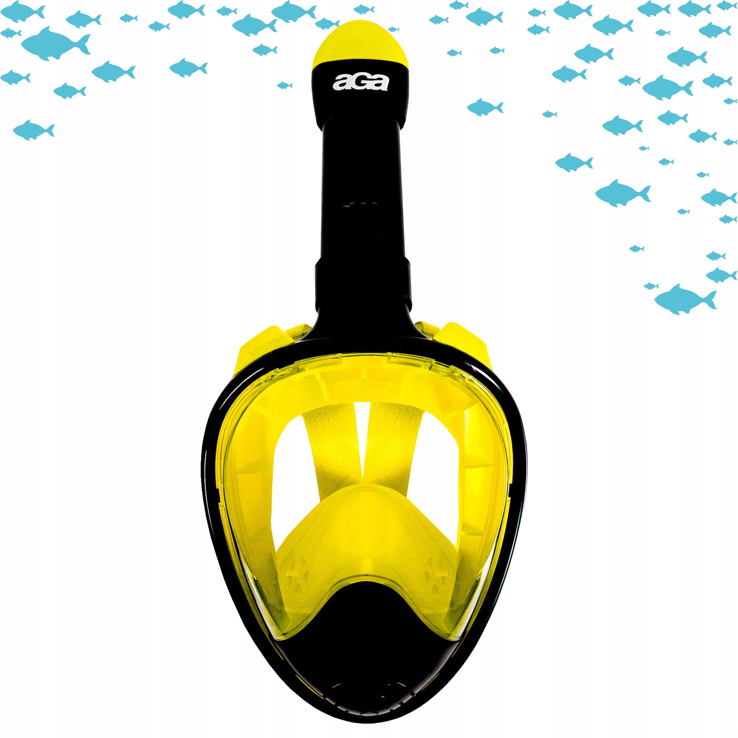 Diving Mask Full Face Diving S/M with Tube GoPro Yell Holder