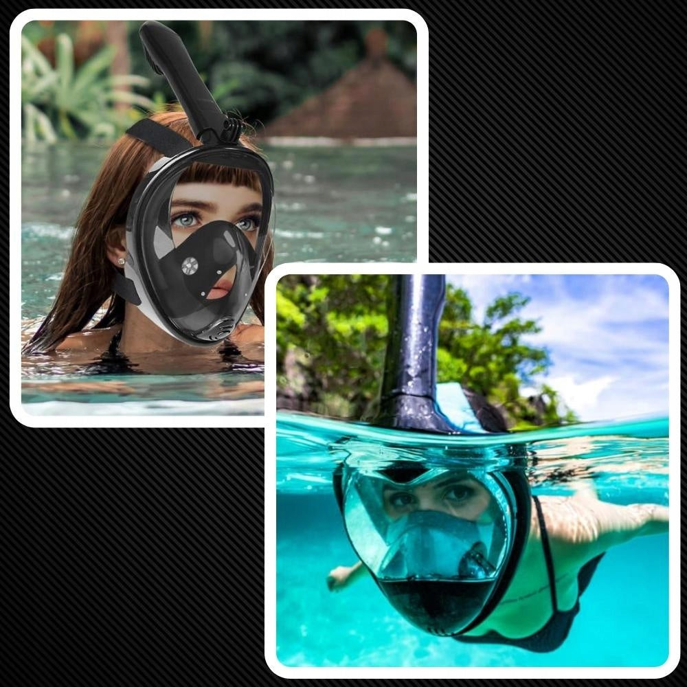 Diving Mask SNORKELING Swimming Full Face L/XL 180°Visibility Packaging status original