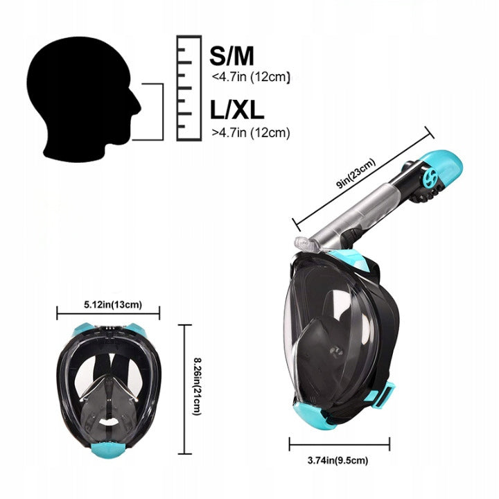 Diving Mask Snorkeling Full Face Professional OceanX L/XL Brand OceanX