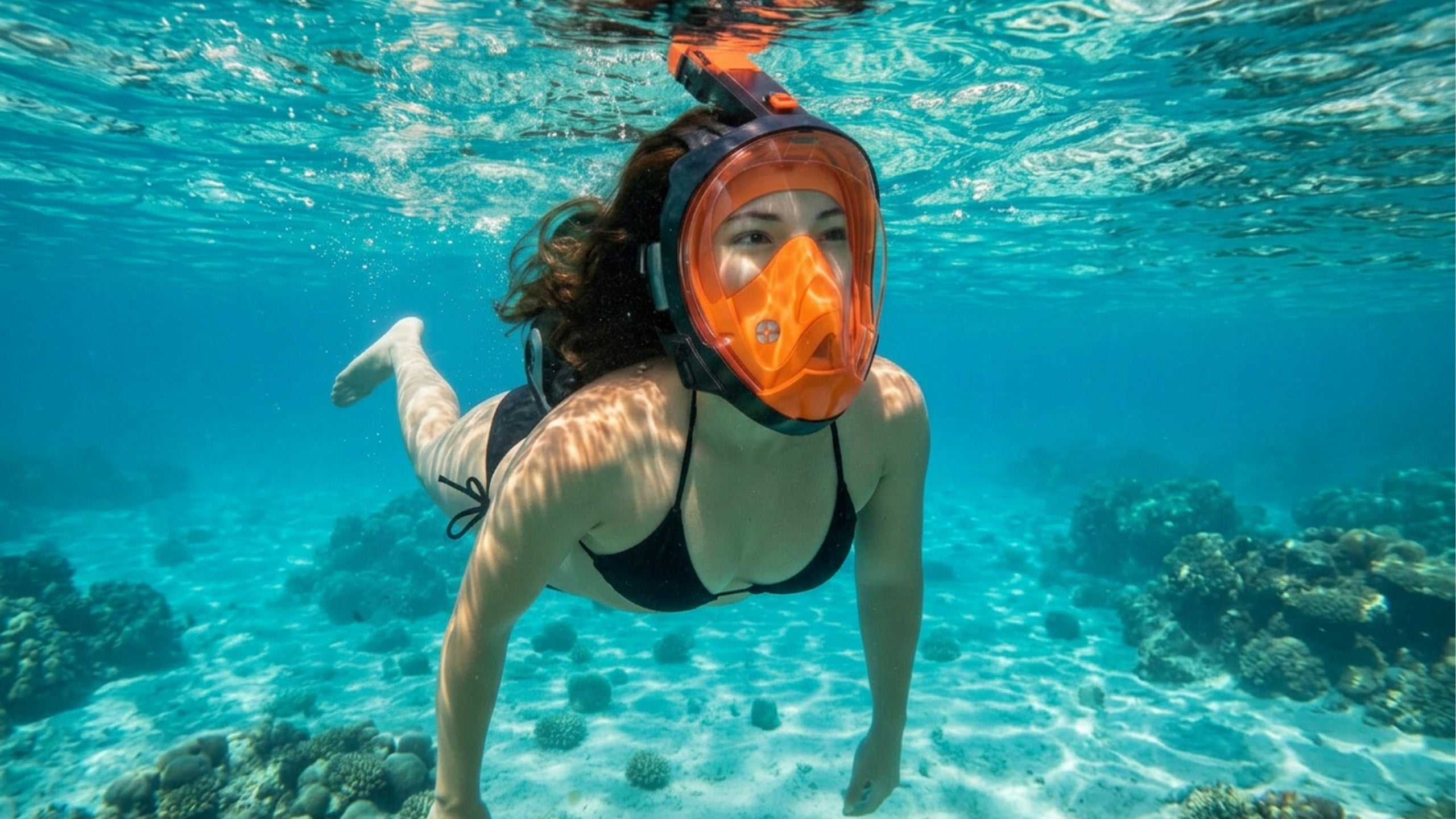 Diving Mask Snorkeling Full Face Swimming Non-Pairing S/M Customs tariff code 95062900