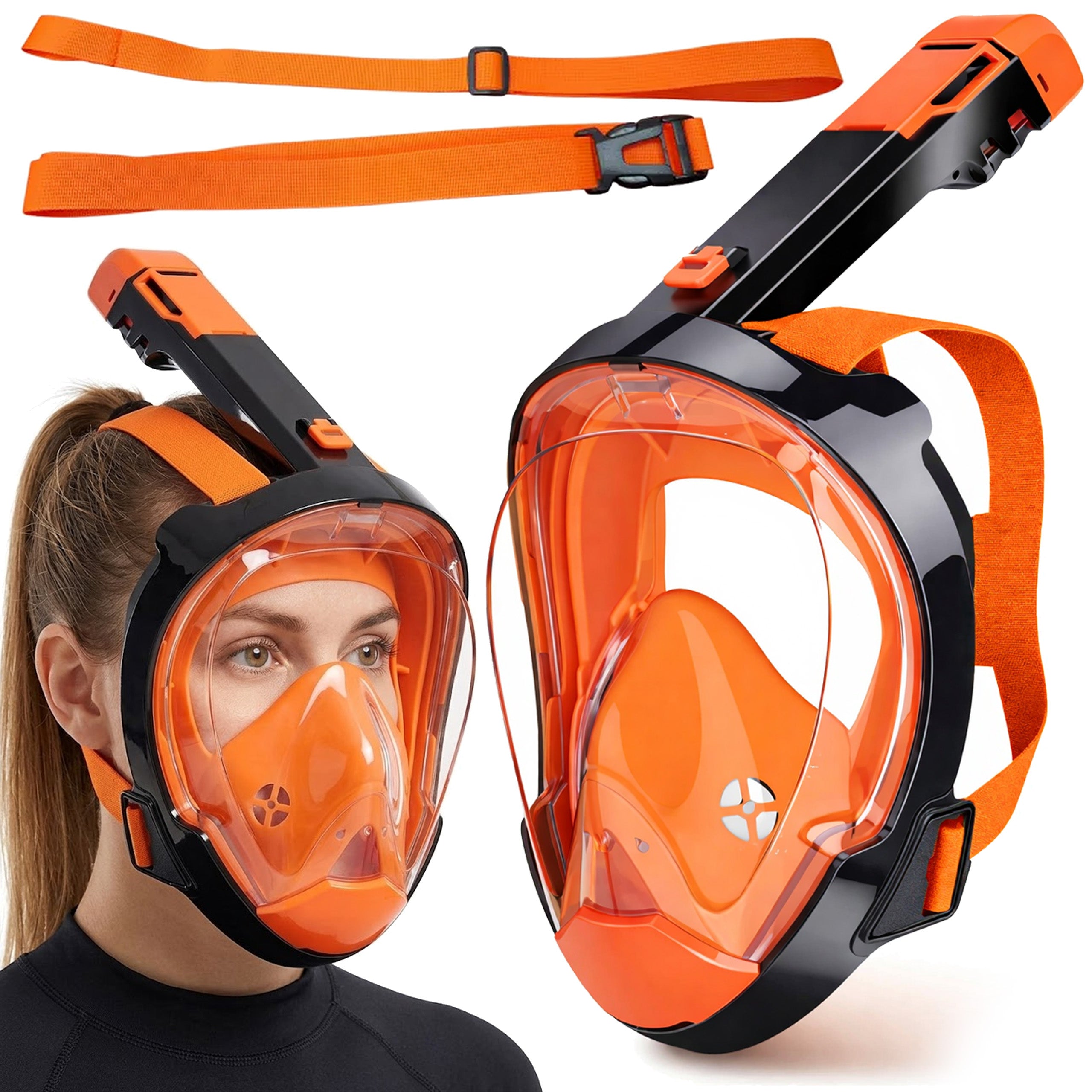 Diving Mask Snorkeling Full Face Swimming Non-Pairing S/M