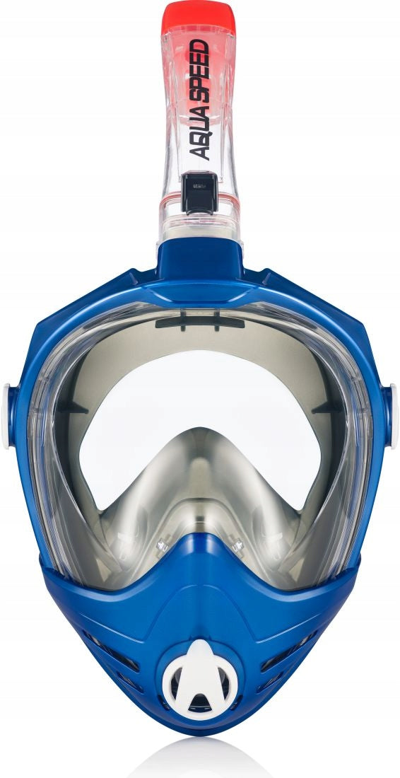 Diving Mask Snorkeling Full Face Water Does Not Steam S/M Color blue