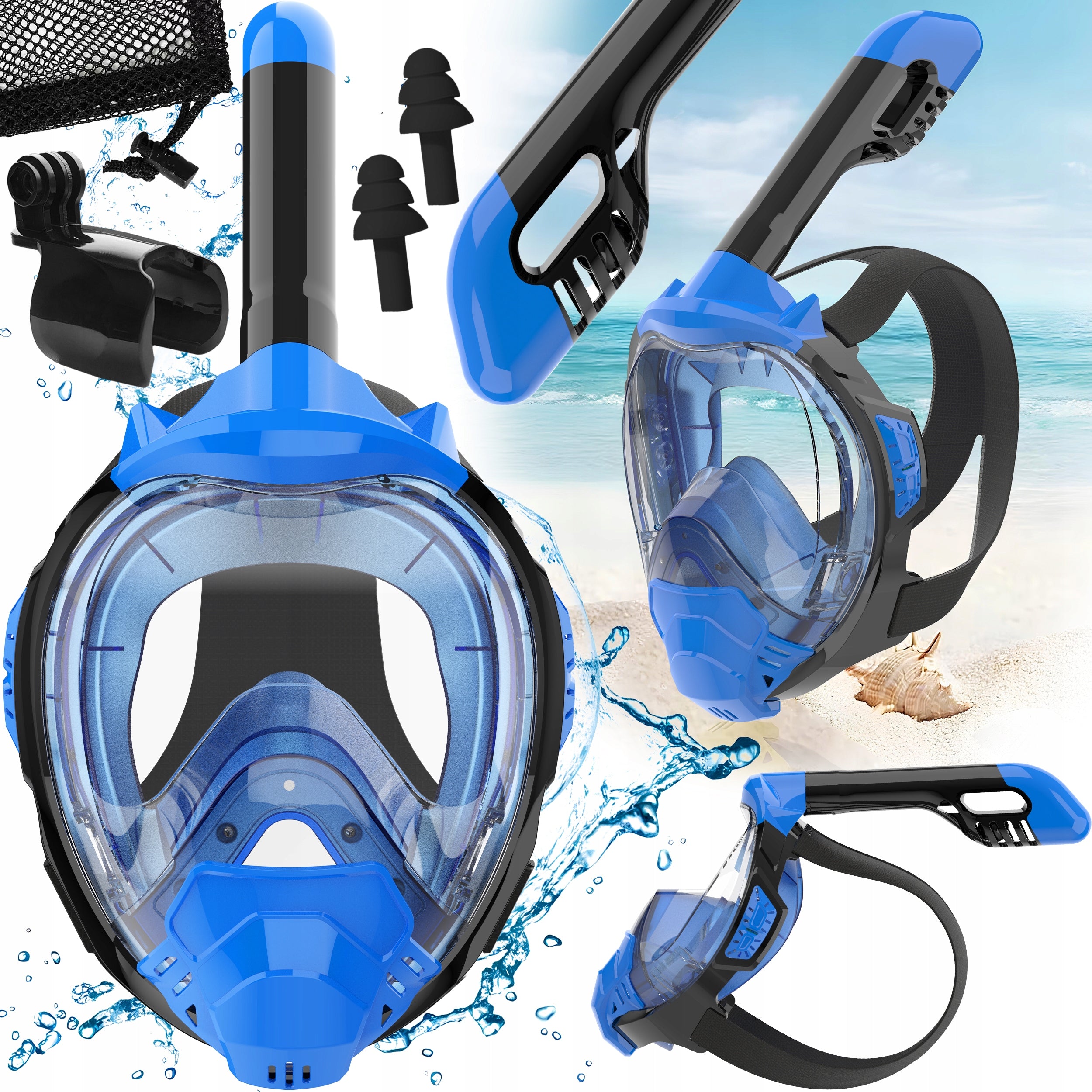 Diving Mask Snorkeling GoPro Full Face TOP QUALITY L/XL