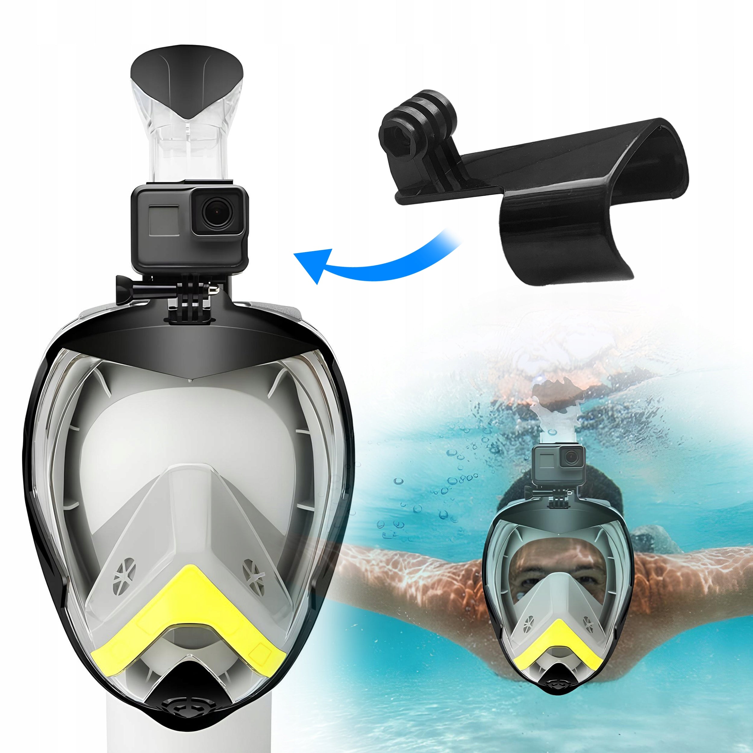 Diving Mask Snorkeling L/XL Swimming Full Face HIGH QUALITY Kind full face with tube