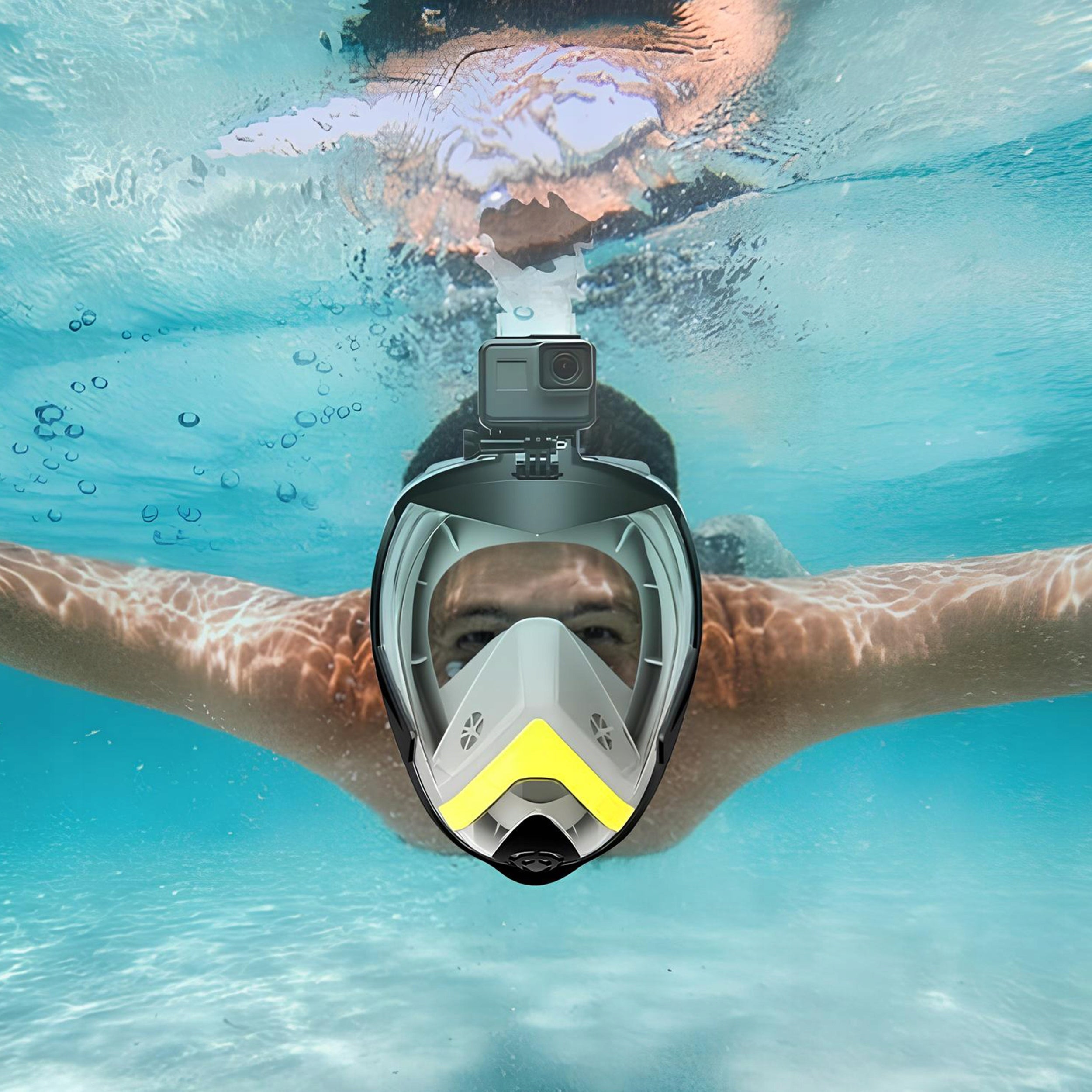 Diving Mask Snorkeling L/XL Swimming Full Face HIGH QUALITY Manufacturer code MASKA NURKOWANIE ODDYCHANIE PANORAMA ANTYFOG