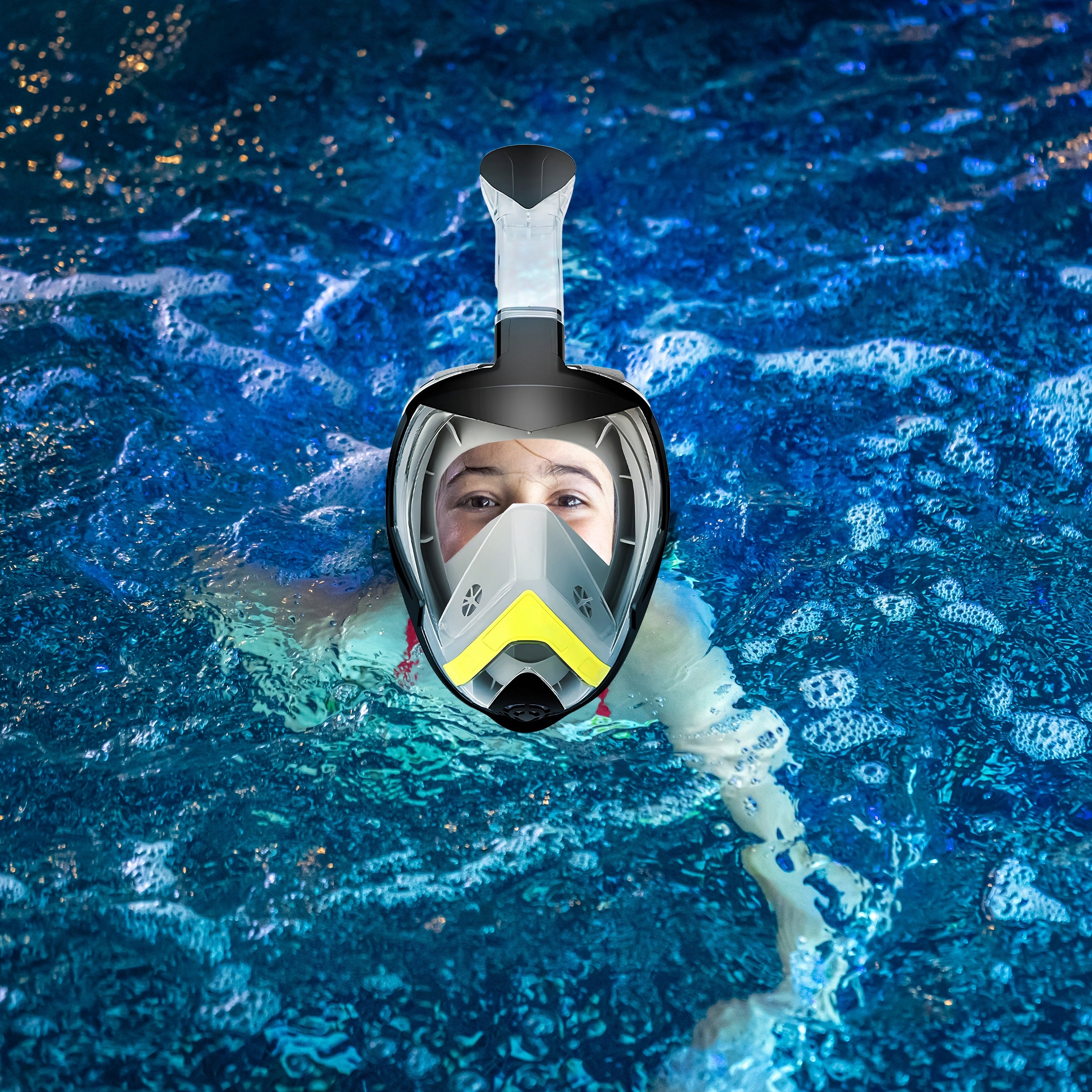 Diving Mask Snorkeling Swimming Full Face HIGH QUALITY S/M Manufacturer code MASKA NURKOWANIE ODDYCHANIE PANORAMA ANTYFOG
