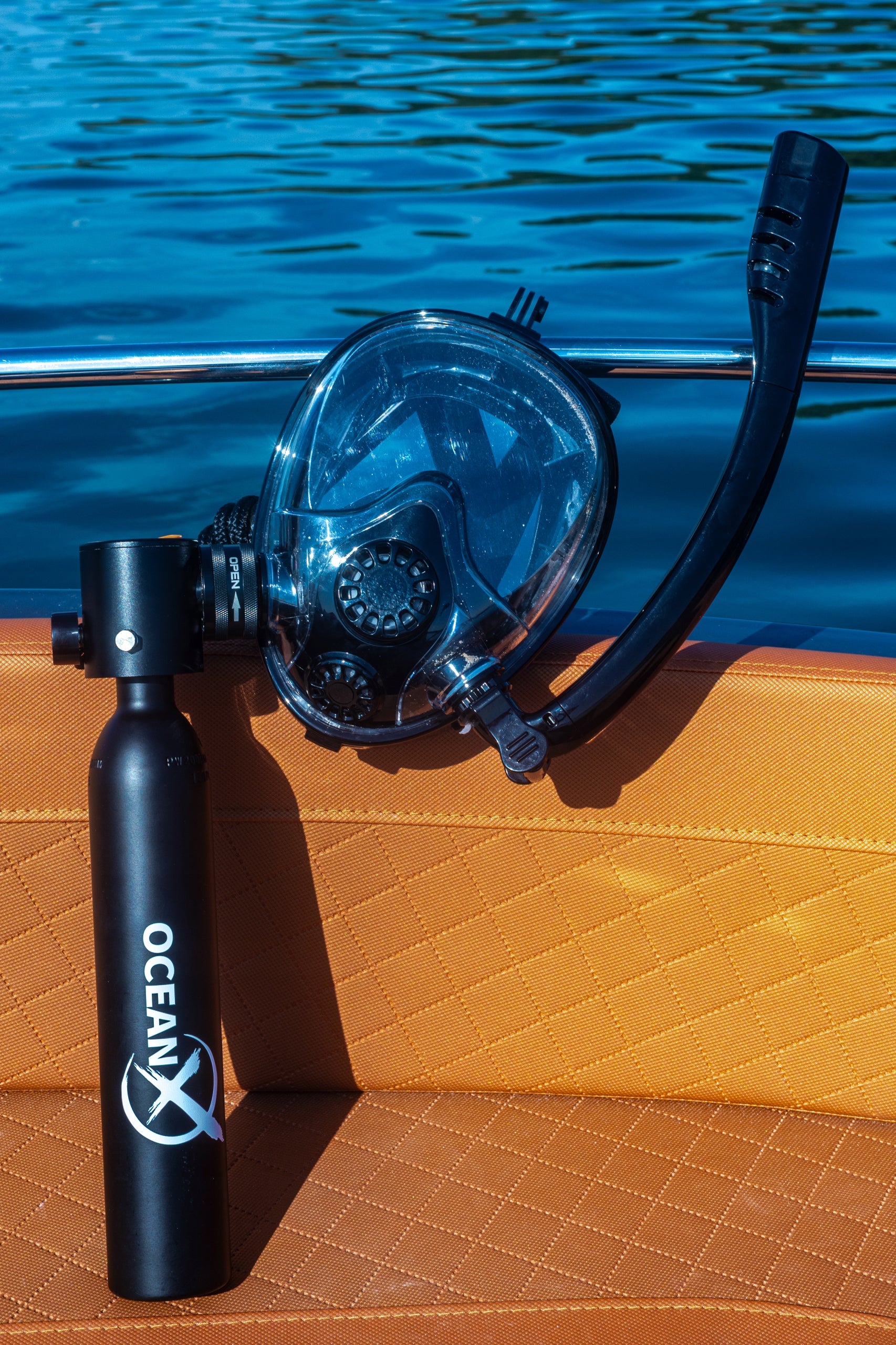 Diving Set with Cylinder Full Face Mask with Pump 5in1 OceanX 0,5L Brand OceanX