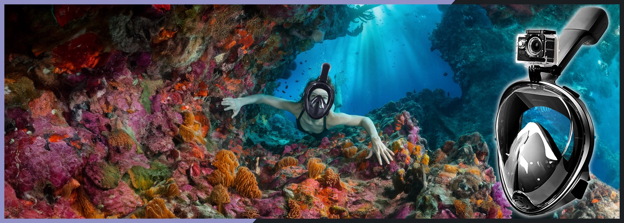 Diving mask ARSA GO full face with tube black L/XL Brand ARSA GO