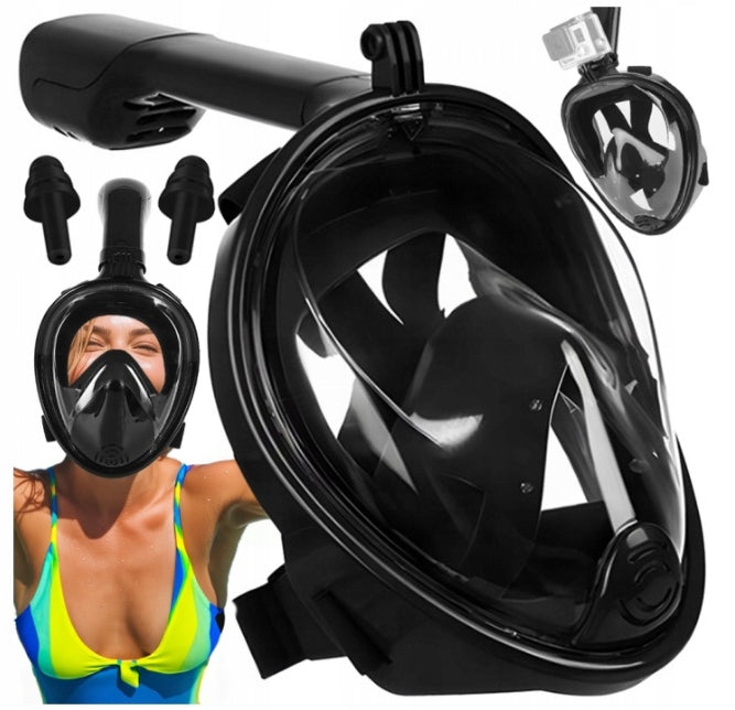 Diving mask ARSA GO full face with tube black L/XL