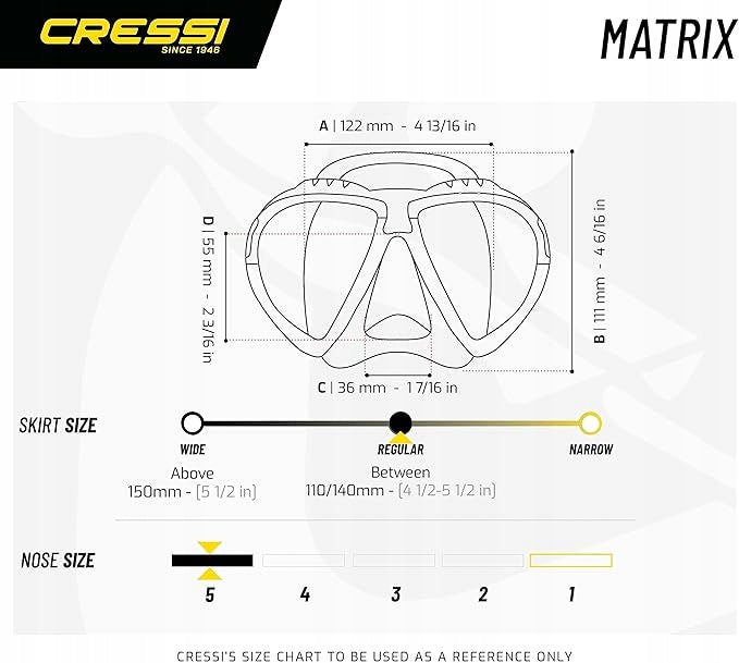 Diving mask Cressi Matrix black universal Gender unisex product