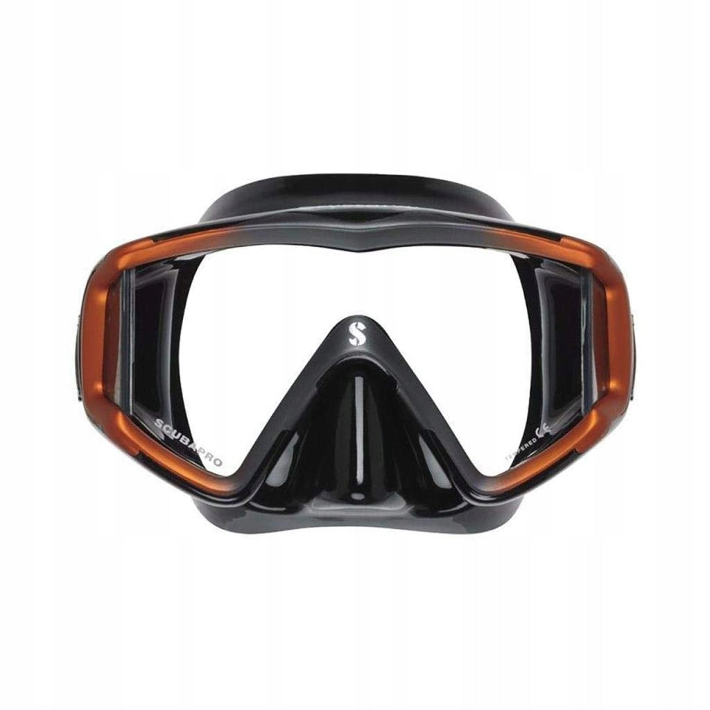 Diving mask Panoramic glasses Scubapro Crystal Vu black Brand Scubapro