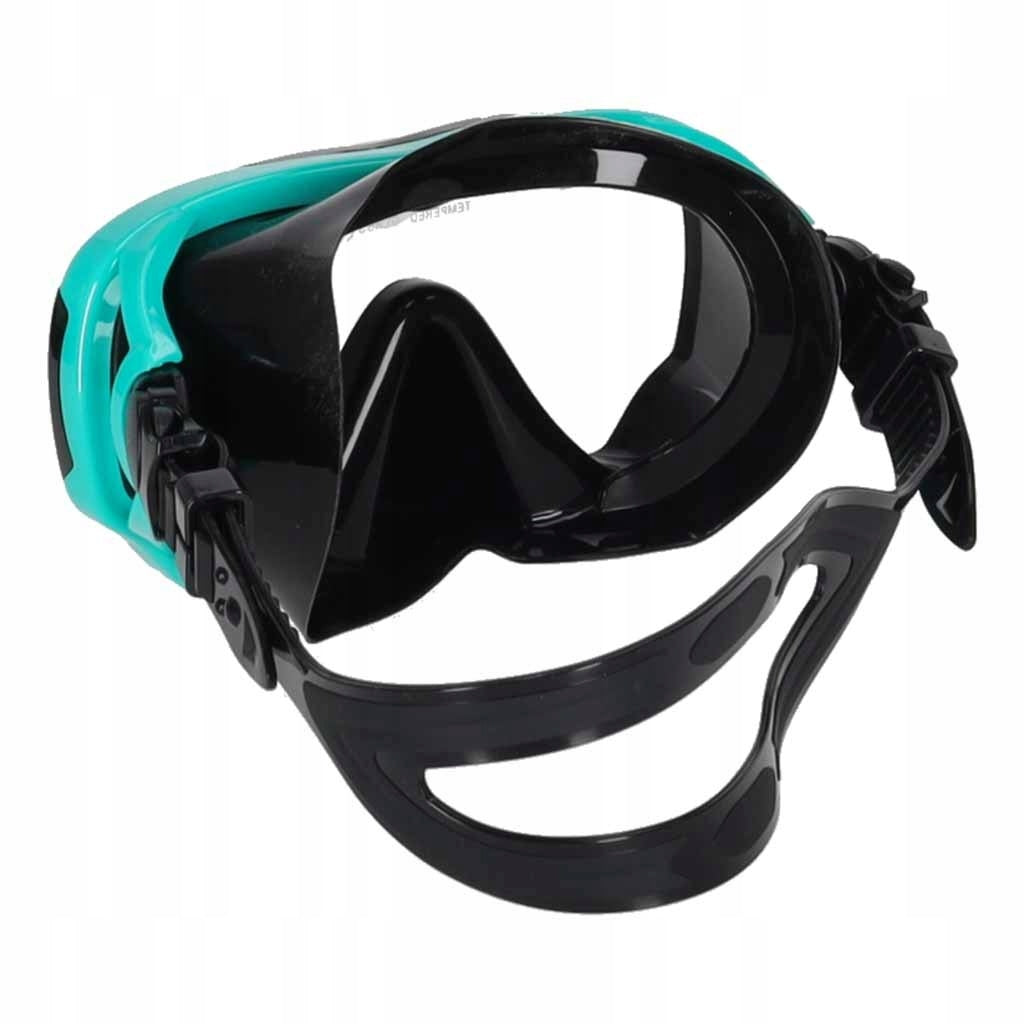 Diving mask glasses tube snorkel set blue-black Brand Ikonka