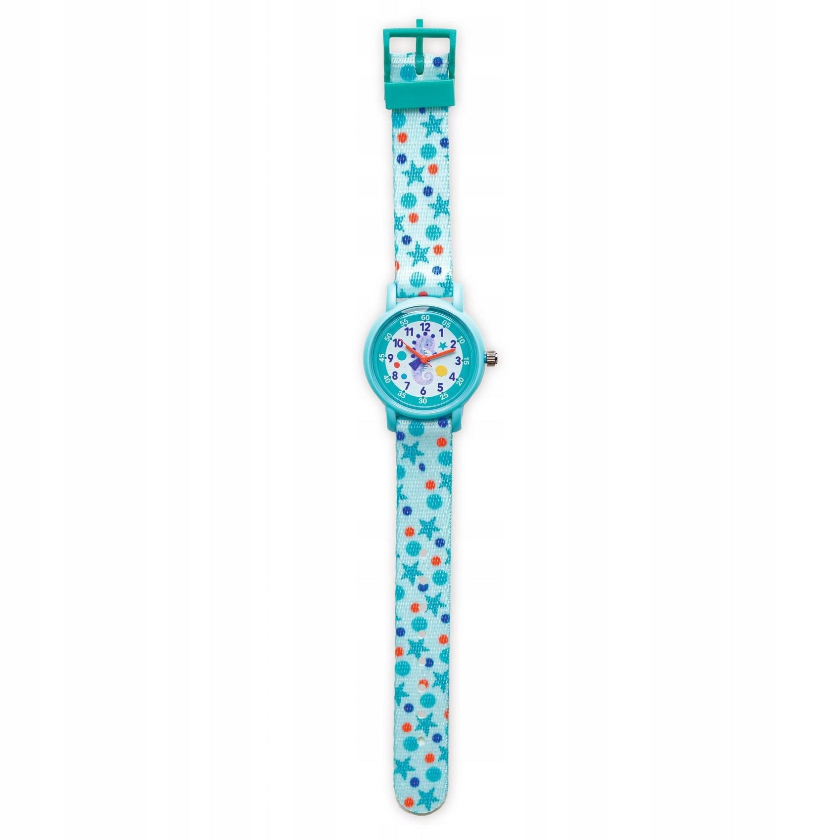 Djeco children's watch seahorse waterproof on textile strap Packaging status original