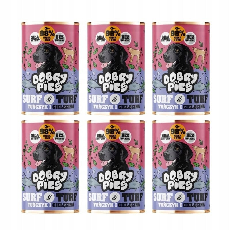 Dobry Pies Tuna and Veal 6x400g