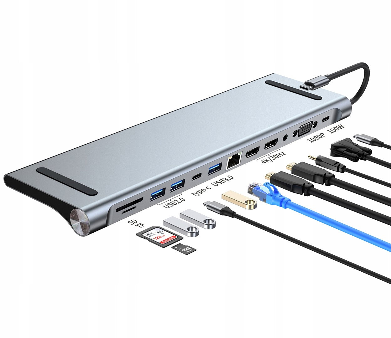 Docking Station 12in1 USB C 3.0 HDMI 4K RJ45 SD00PD04 Manufacturer code BYL-2003U2