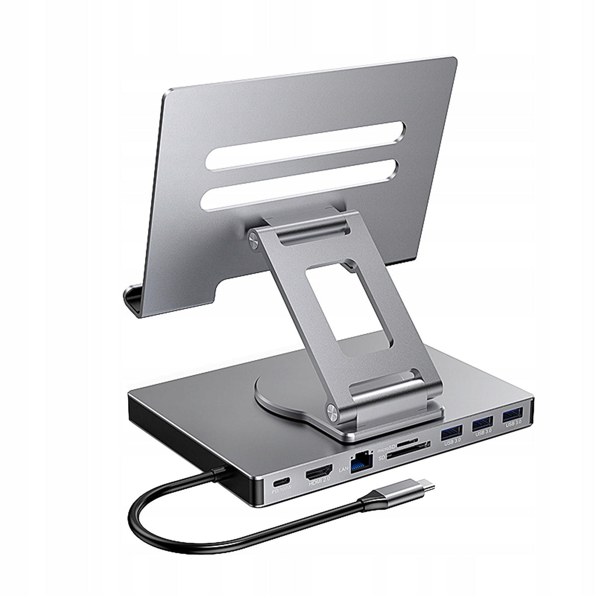 Docking Station Aluminum Alloy Interface USB3.0 Mount 9 in 1 Rotation Manufacturer no brand
