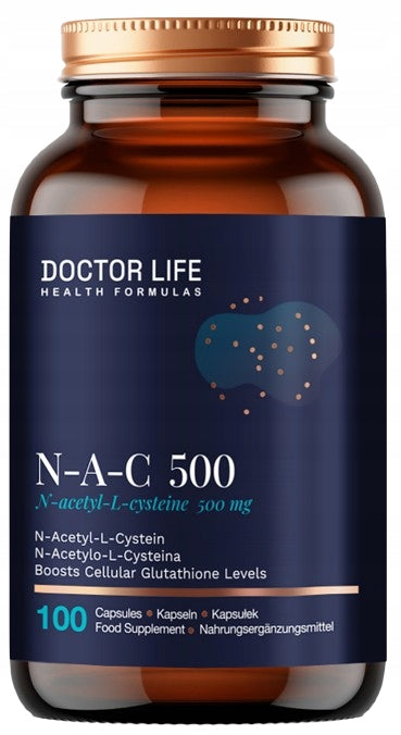 Doctor Life NAC 500 mg – N-Acetyl L-Cysteine 100 capsules for liver