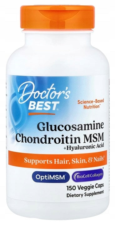 Doctor's Best - Glucosamine Chondroitin MSM + Hyaluronic Acid | 150 Capsules