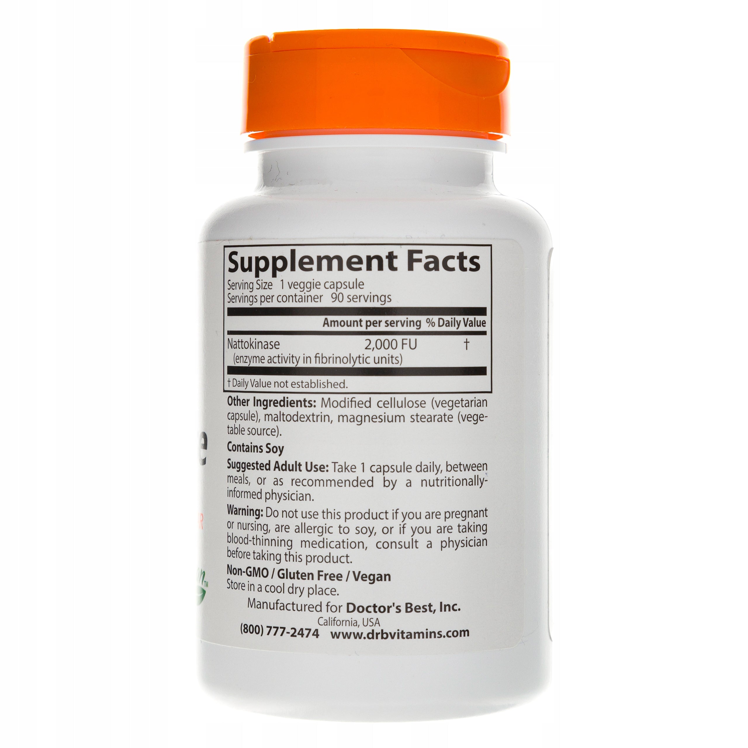 Doctor's Best Nattokinase 2000FU 90 capsules Original Manufacturer code DRB125-3