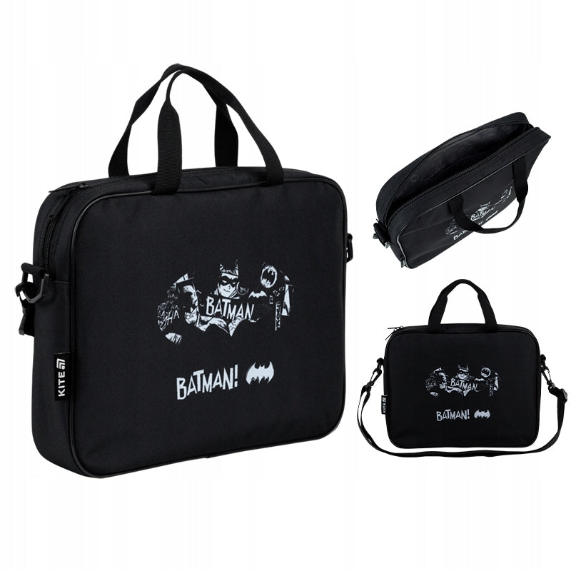 Document bag for boys with strap and handle format A4 Batman Kite