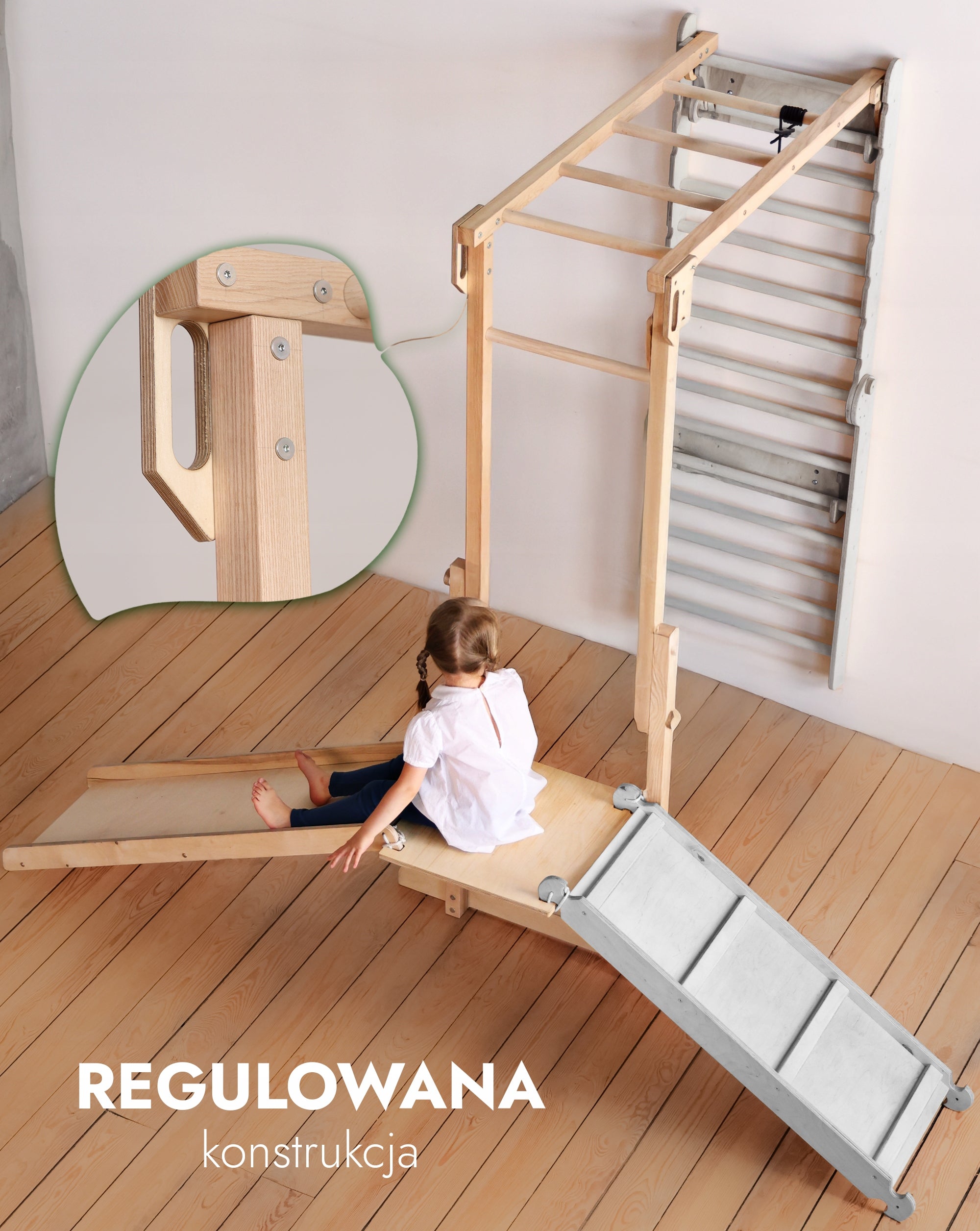 Dodatek do Ściana Szwedzka, element wspinaczkowy Montessori Plac Zabaw Dominant material wood
