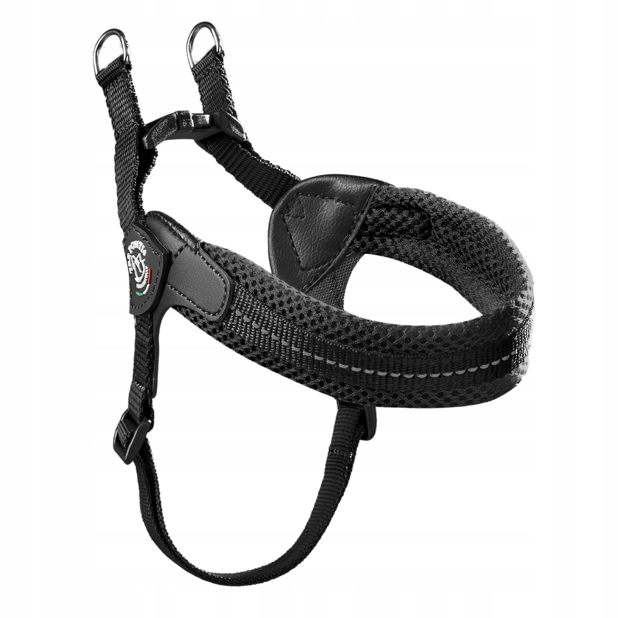 Dog BRACES L/XL 61-77cm TRE PONTI Mesh BLACK Beagle Bulldog Kind walking harness