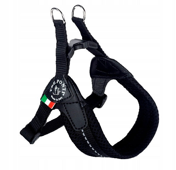 Dog BRACES L/XL 61-77cm TRE PONTI Mesh BLACK Beagle Bulldog