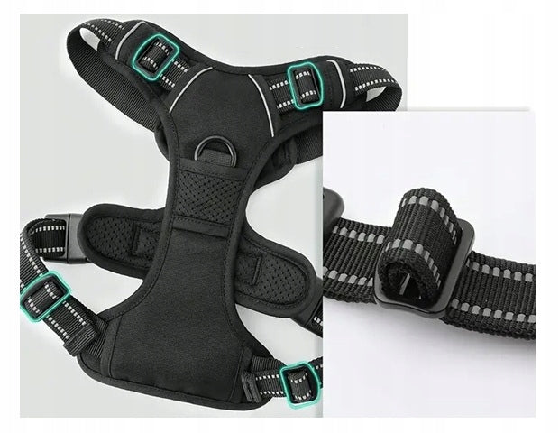 Dog BRACES PRESSURE-FREE black PetGang GUARD M 38-71cm Dachshund Pug Size M