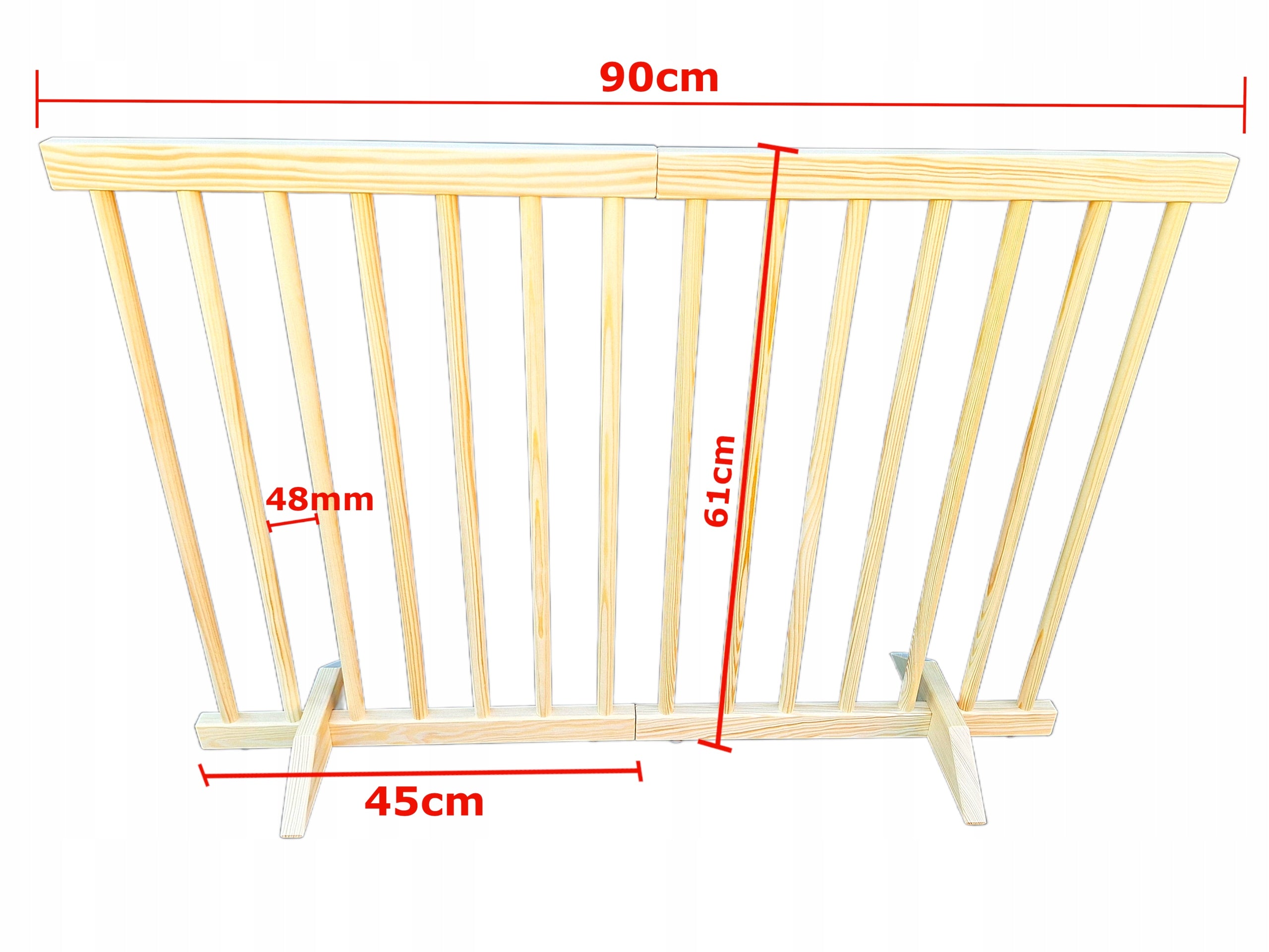 Dog Barrier Wooden Folding Protective Fence House SMALL BREEDS 90x61cm Manufacturer code Barierka BP90 drewno