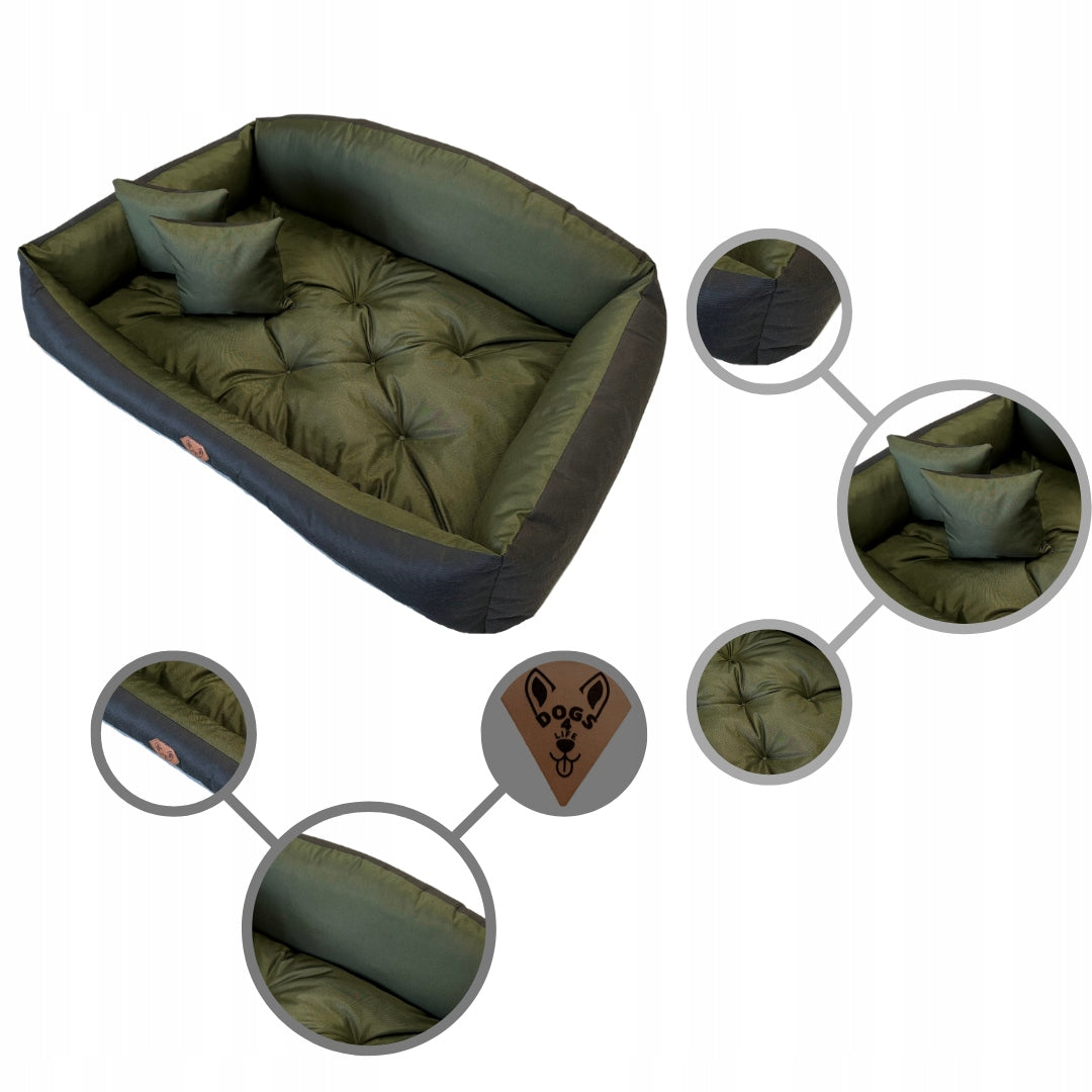 Dog Bed 115x95 Dogs4life Couch Playpen Waterproof Green L Product width 95 cm