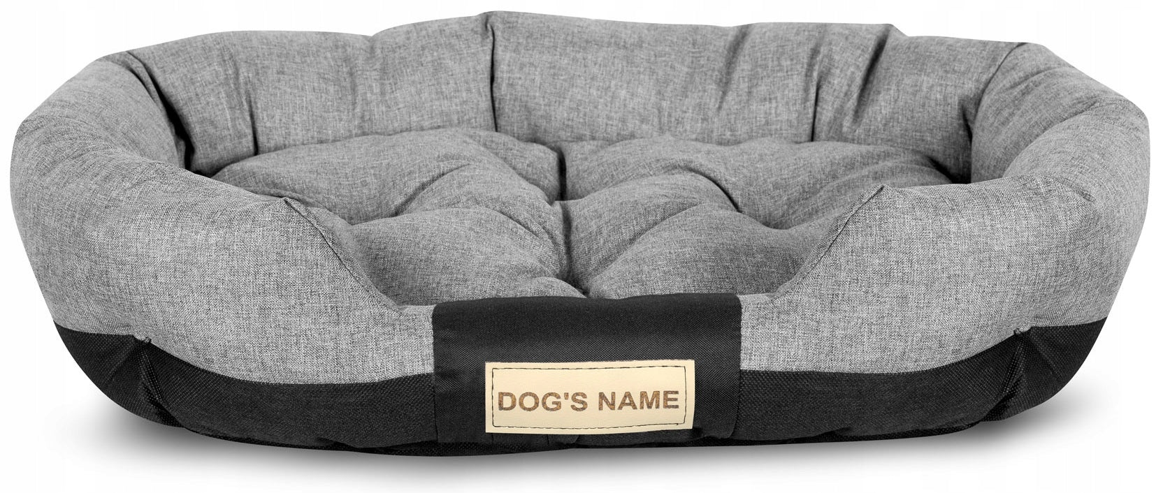 Dog Bed Bedding Basket Waterproof + Name 100x75cm Assorted Colors Length 100 cm