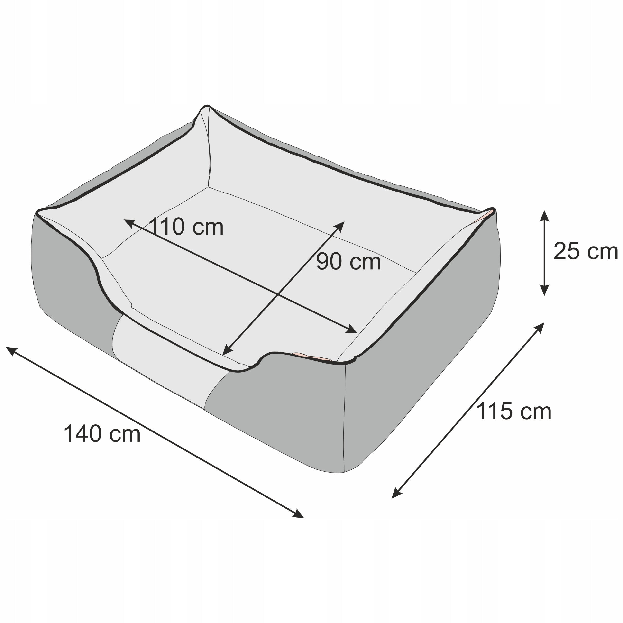 Dog Bed Bedding Couch Waterproof and Detachable XXXL 140x115 cm Product width 115 cm