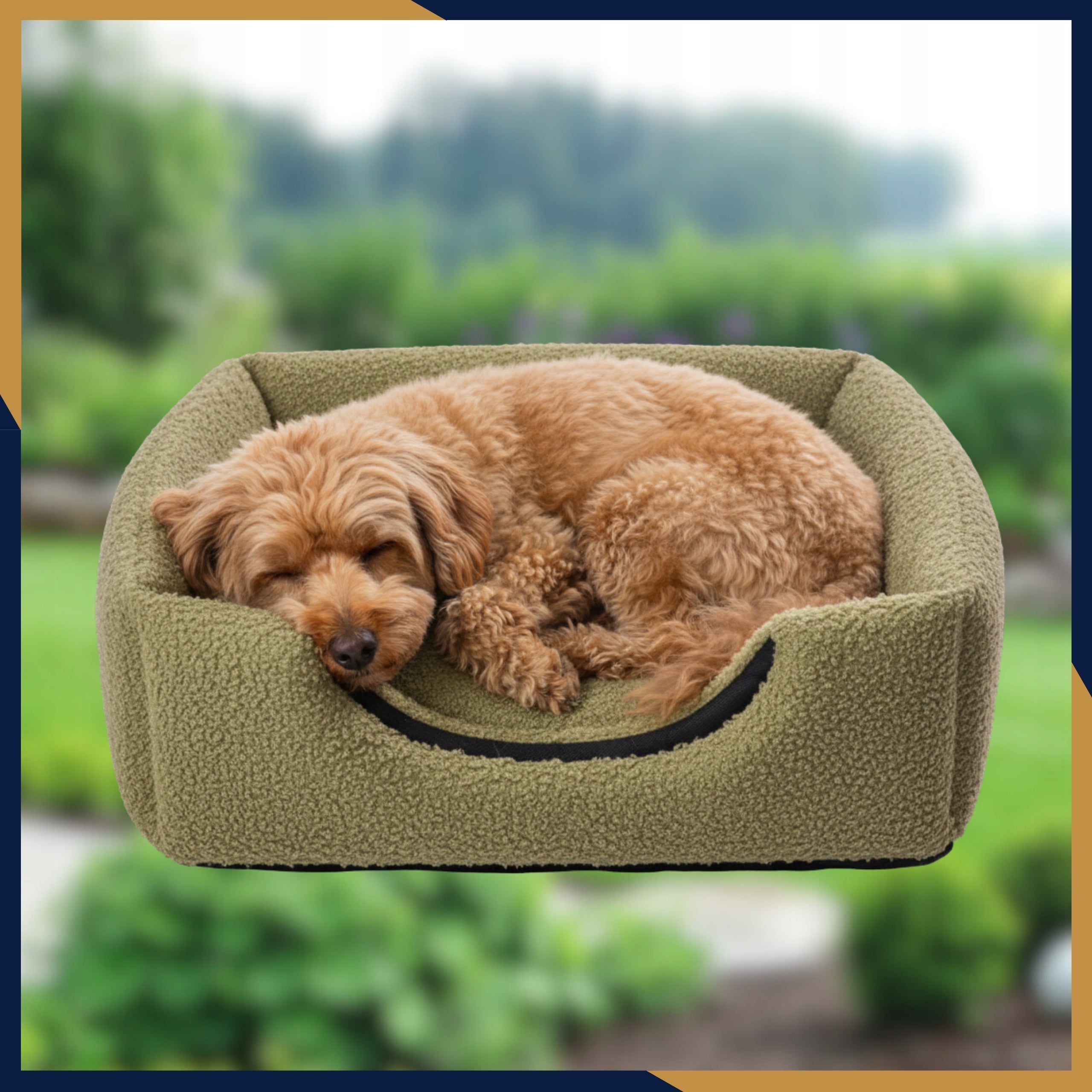 Dog Bed Cat Booth 2in1 Cottage 70x70cm XL Non-Slip Bedding Packaging status original