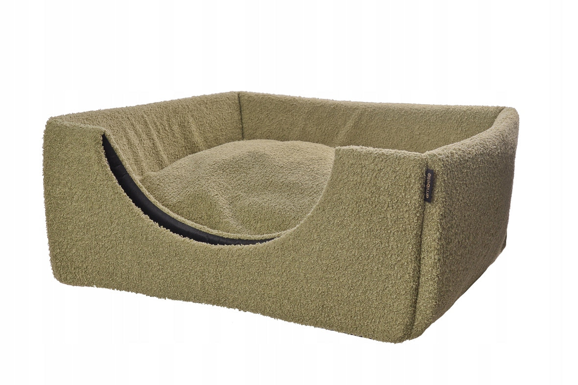 Dog Bed Cat Booth 2in1 Cottage 70x70cm XL Non-Slip Bedding Trade name Legowisko dla psa kota budka 2w1 70x70cm Zielony BOUCLE WATER STOP buda tkanina wodoodporna