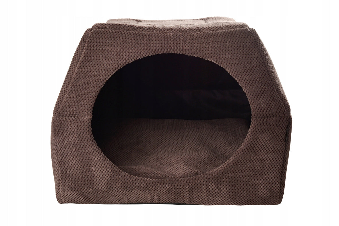 Dog Bed Cat Booth 2in1 XL Cottage 70x70cm Non-Slip Bedding Product width 70 cm