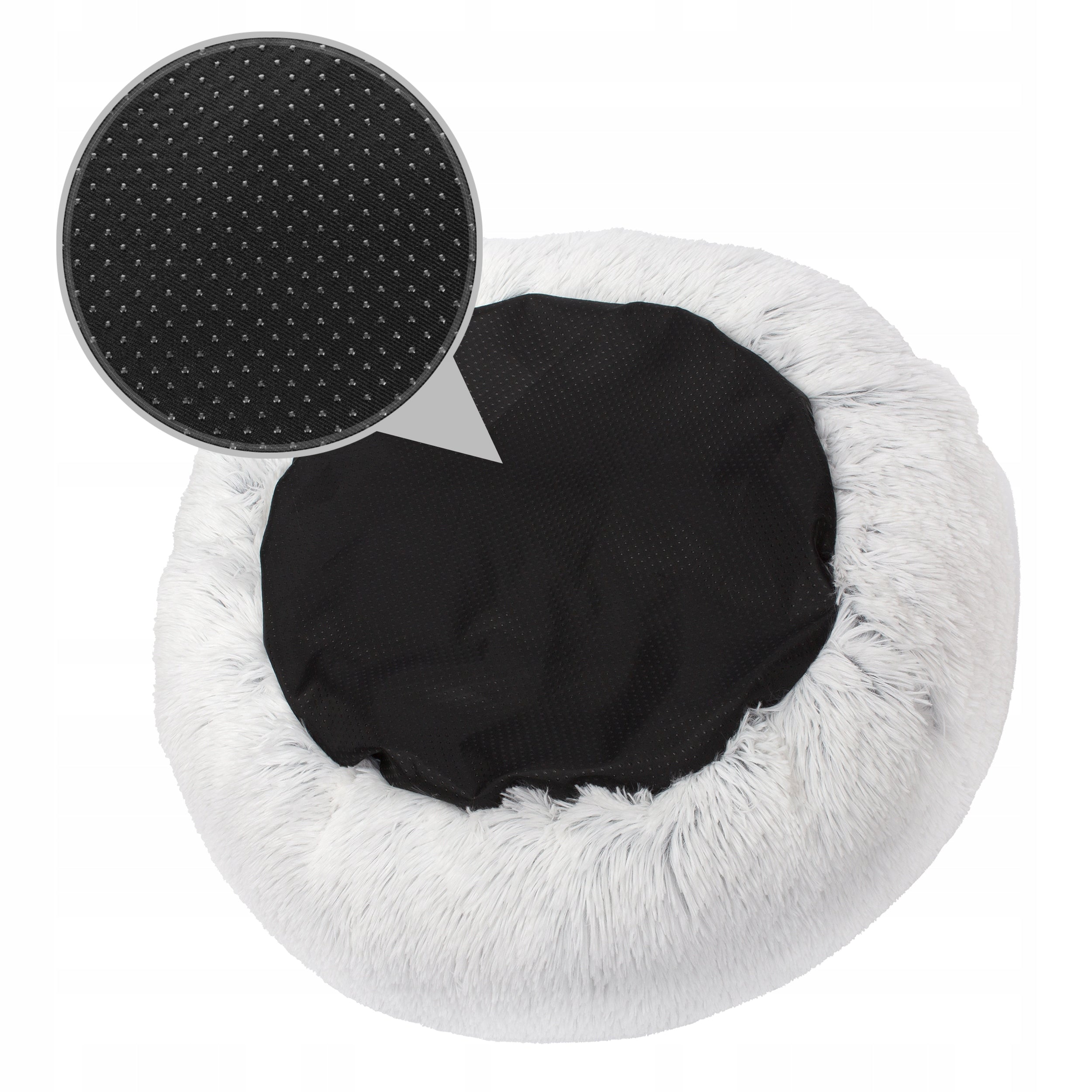 Dog Bed Cat Cloud Shaggy Plush Grey 40cm Product width 40 cm