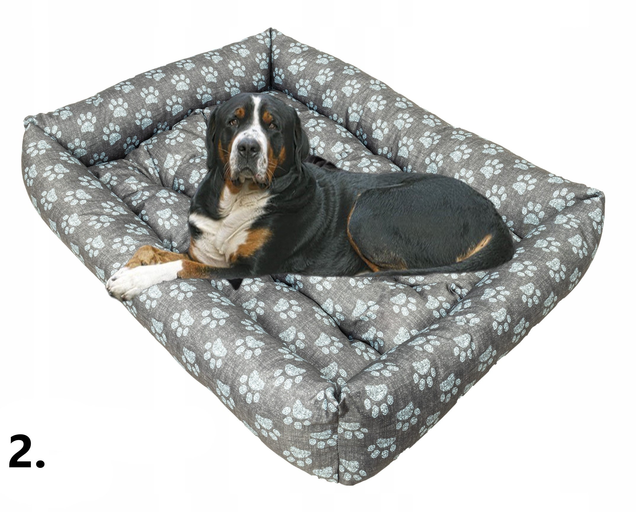 Dog Bed Couch 120x90 WATERPROOF Grey -Colorful Paws Brand Lagram