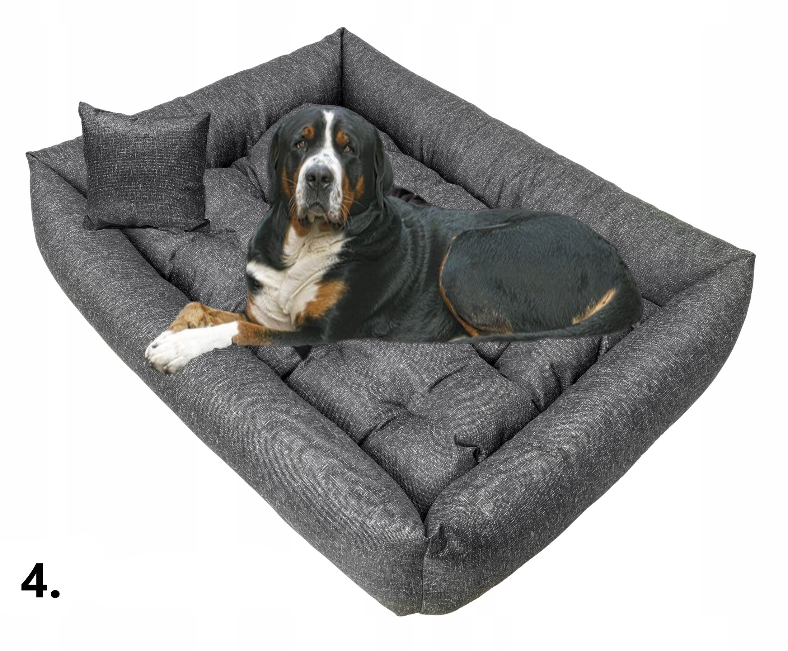 Dog Bed Couch 120x90 WATERPROOF Grey -Colorful Paws Product width 90 cm