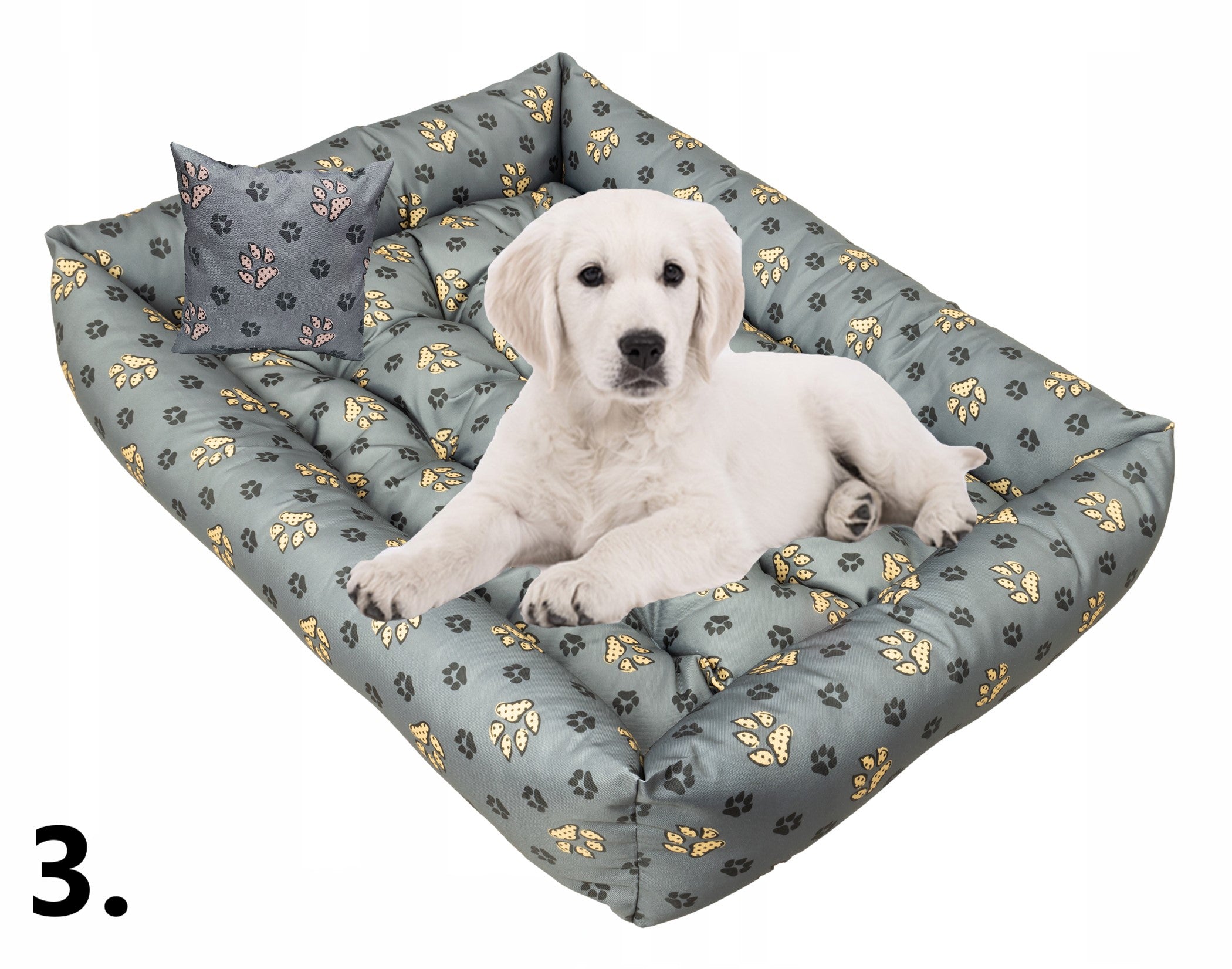 Dog Bed Couch 95x75 WATERPROOF Grey Length 95 cm