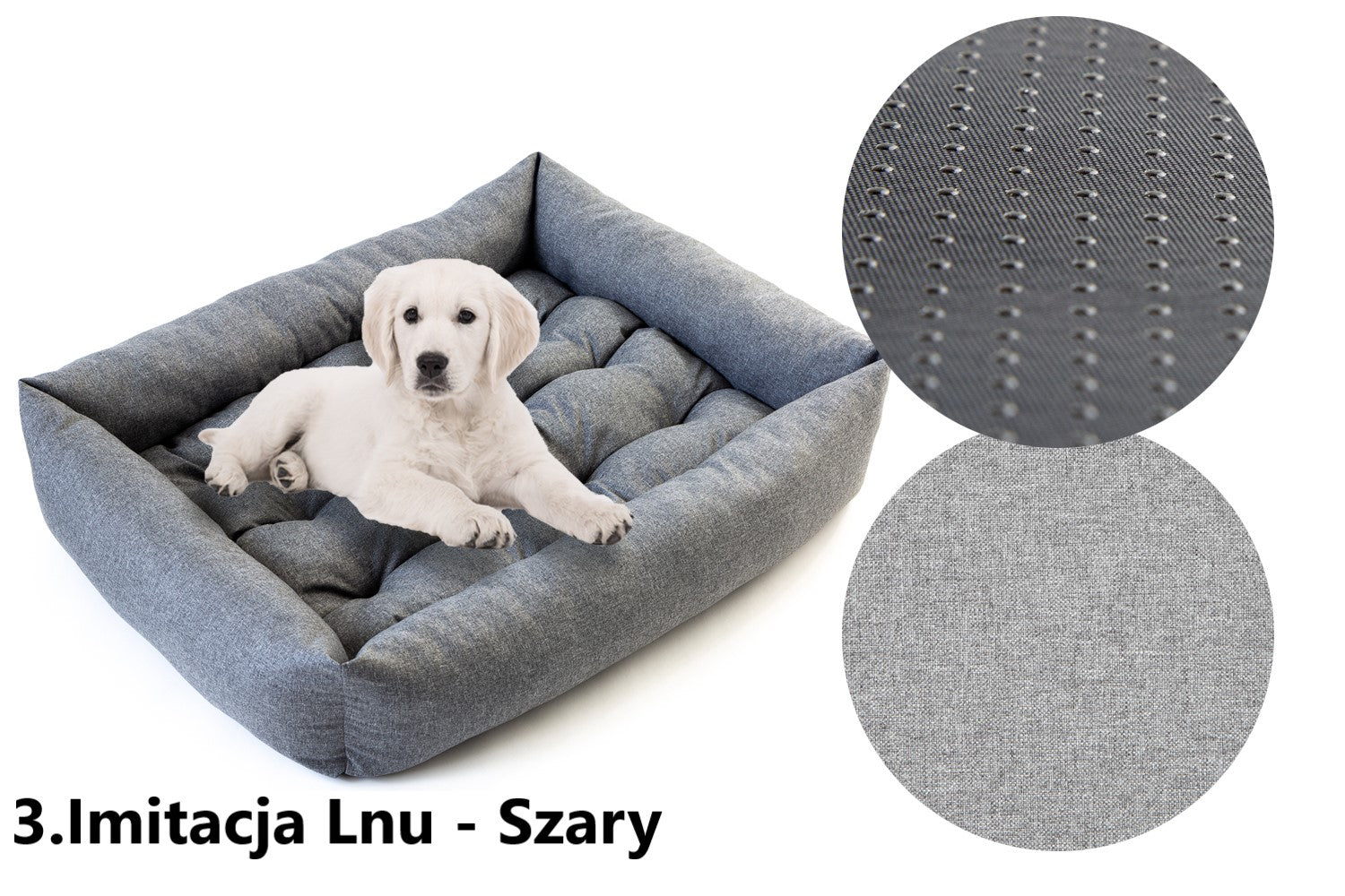 Dog Bed Couch Playpen 95x75 WATERPROOF Grey Colorful Paws Length 95 cm