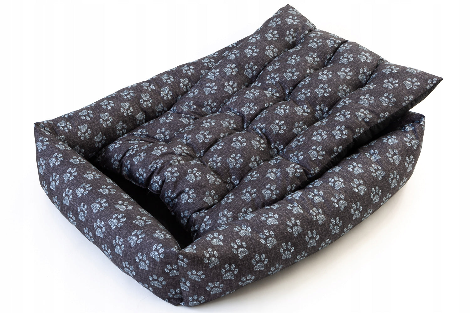 Dog Bed Couch Playpen 95x75 WATERPROOF Grey Colorful Paws Model kanapa