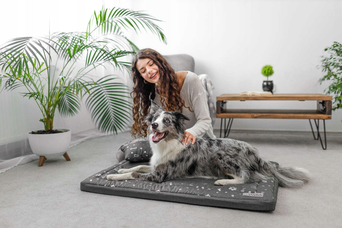 Dog Bed Mattress Waterproof 100x70 Welsti Bedding Pillow Mat Model Legowisko materac dla psa Welsti szary 100x70