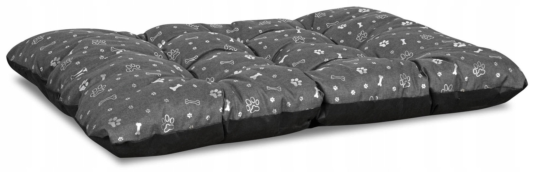 Dog Bed Waterproof Pillow Bone Silver Bedding XL 120x80 cm Model Poduszka Kości Srebrne