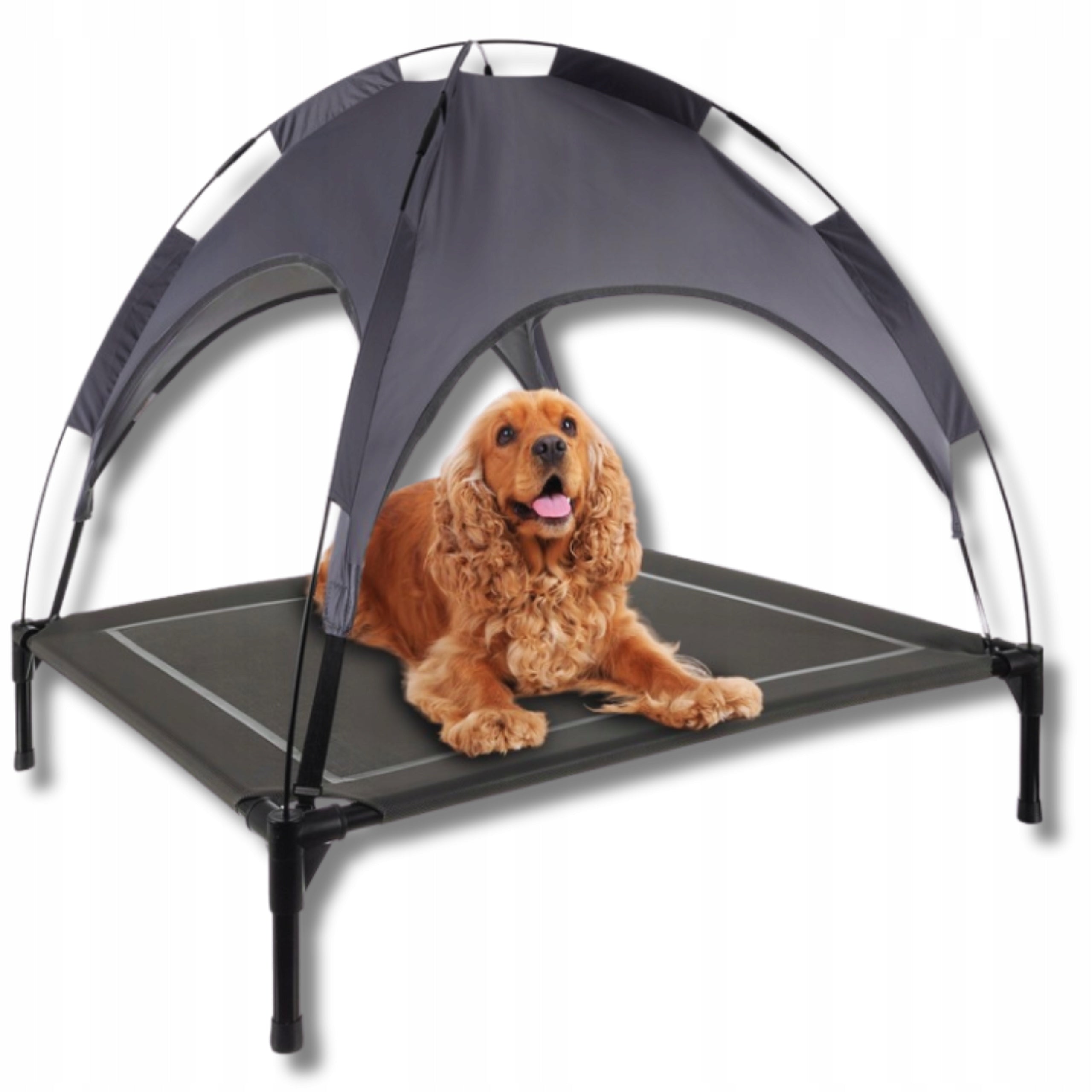 Dog Bed With Canopy Elevated Covered Tourist Large XXL Product width 90 cm