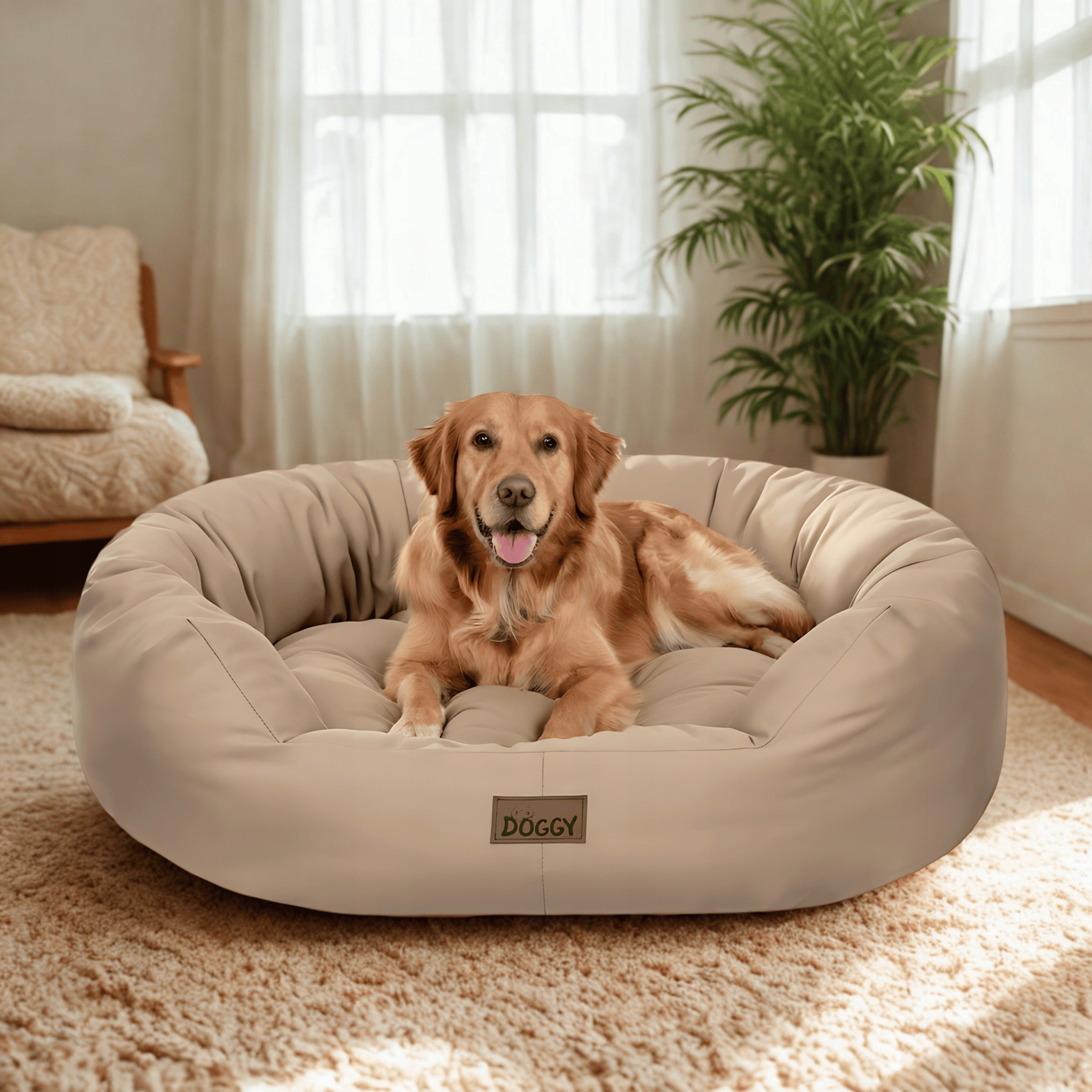 Dog Bed for Large Dog XXL 114x94 cm - Removable Mattress Packaging status original
