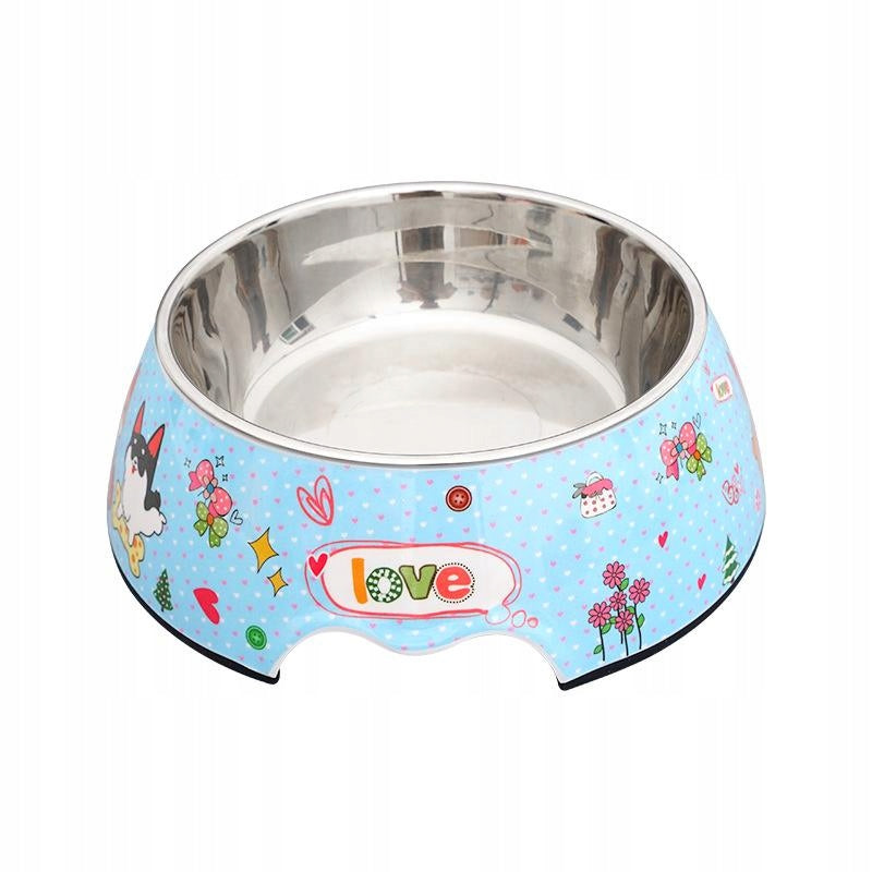Dog Bowl, Non-Slip-Medium Blue Packaging status original