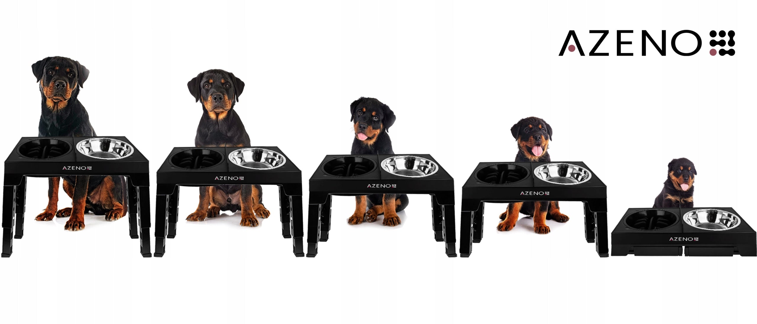 Dog Bowl ON STAND DOUBLE BOWL ADJUSTABLE LARGE Slowing 3in1 Manufacturer code AZ-0105